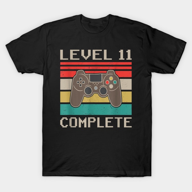 Level 11th Complete Vintage 11 Year Wedding Anniversary Gift T-Shirt by Carmenshutter